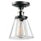 Globe Globe Electric Jackson 9.36 in. H X 6.5 in. W X 6.5 in. L Antique Brass Bronze Ceiling Fixture 65380 - alternate 1